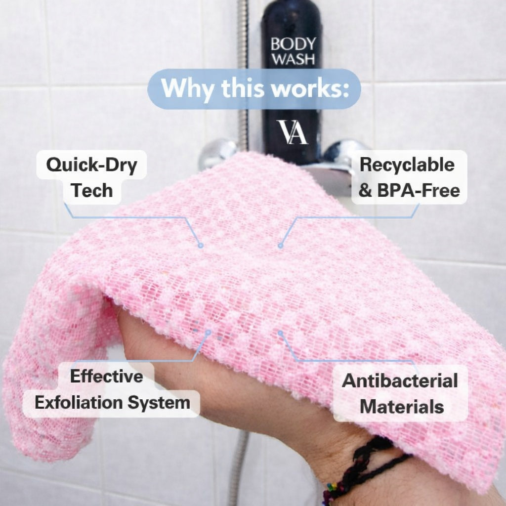 LAVAEL EXFOLIATING SHOWER TOWEL